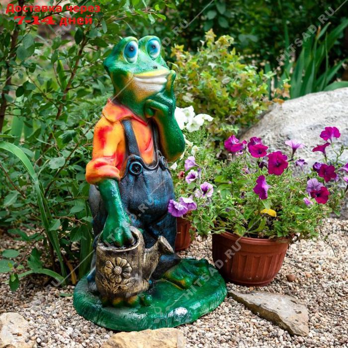 Декоративная фигура для сада Лягушка с лейкой - фото 1 - id-p169899556