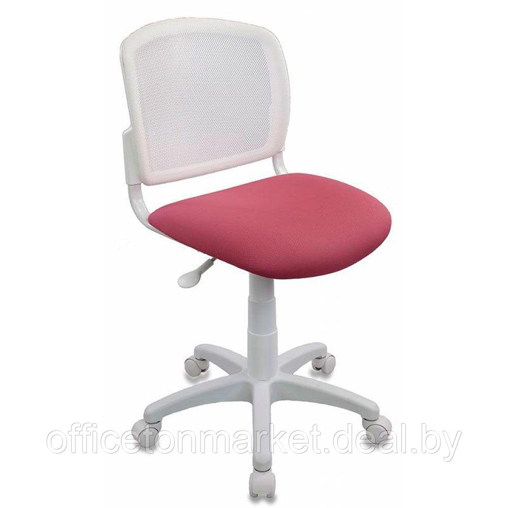 Кресло для детей Бюрократ "CH-W296NX/15-175", ткань, пластик, белый, розовый