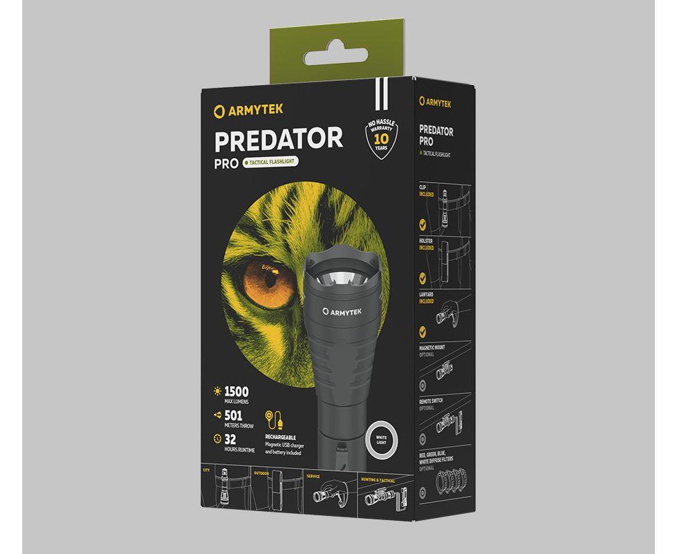 Фонарь Armytek Predator Pro Magnet USB Белый - фото 4 - id-p186573043