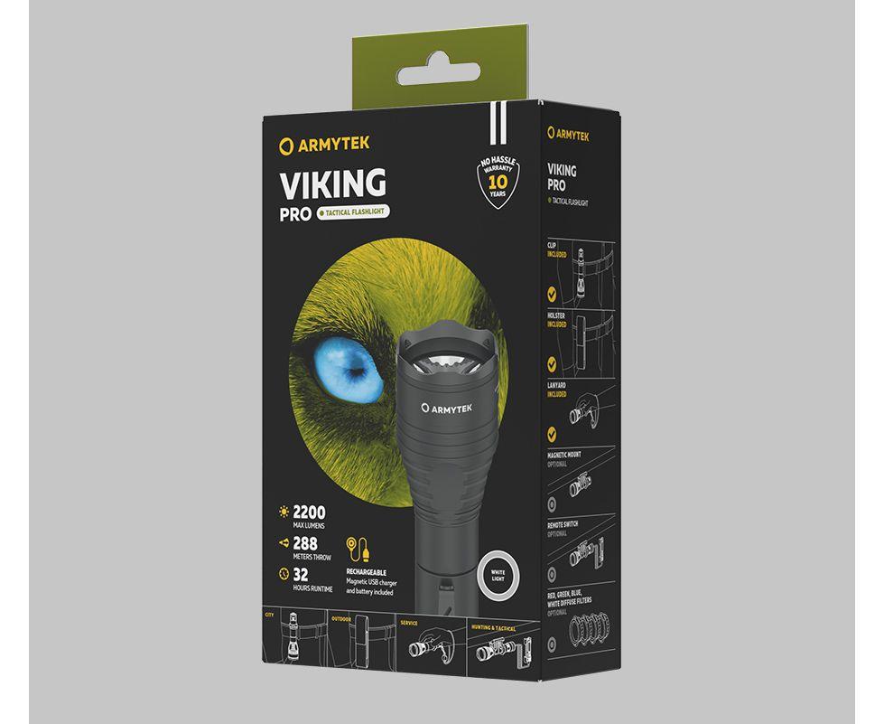 Фонарь Armytek Viking Pro Magnet USB Белый - фото 2 - id-p186573044