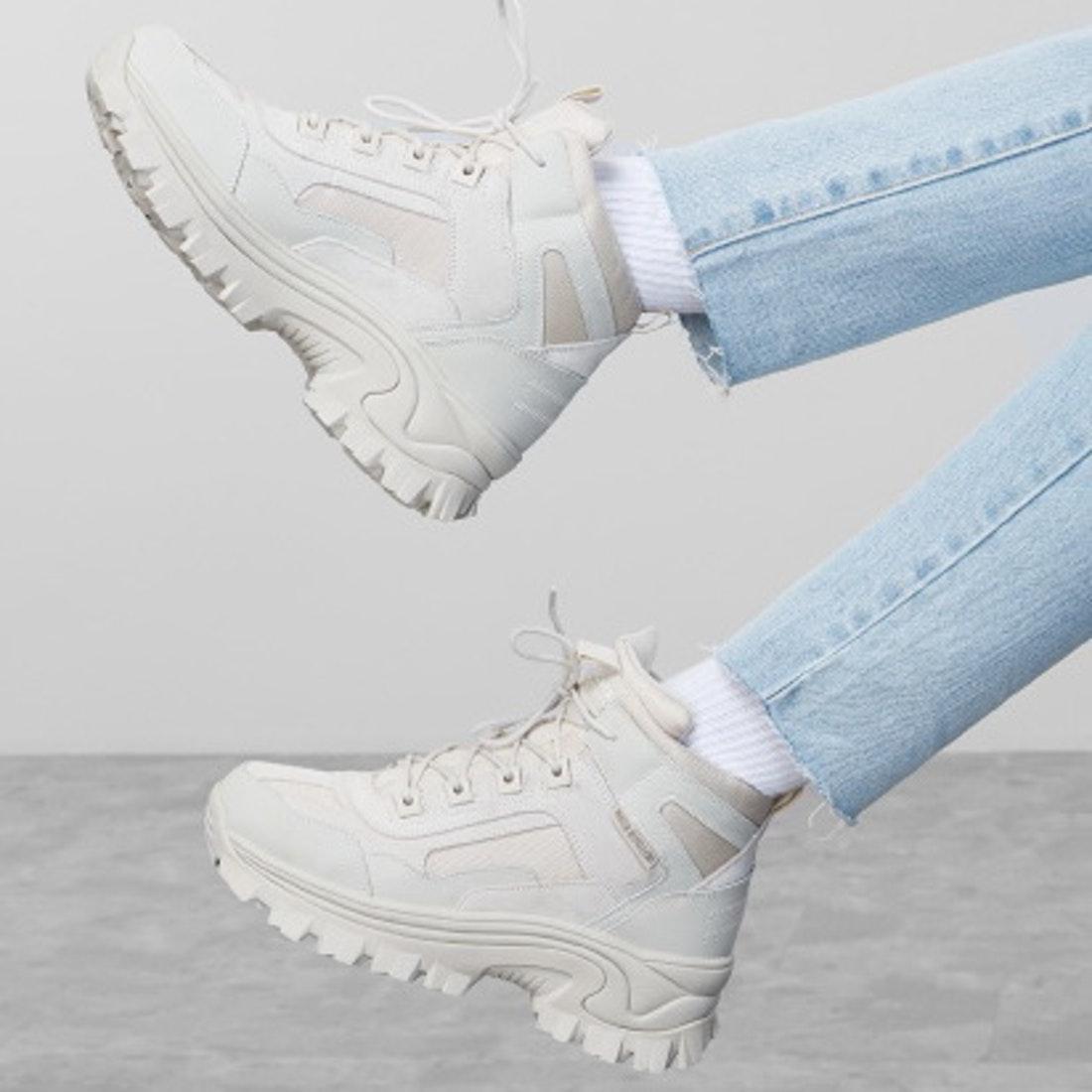 Ботинки высокие женские Skechers STREET BLOX MID 155260-OFWT