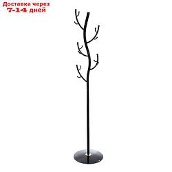 Вешалка напольная ЗМИ "Дерево", 38×38×181 см, цвет чёрный