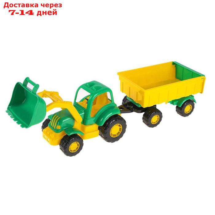 Трактор с прицепом №1 и ковшом "Крепыш", цвета МИКС - фото 1 - id-p136154536