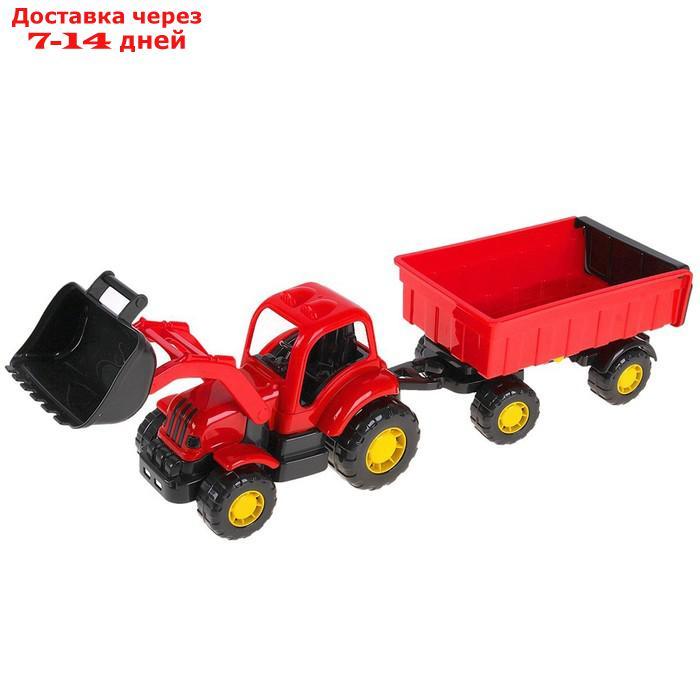 Трактор с прицепом №1 и ковшом "Крепыш", цвета МИКС - фото 2 - id-p136154536
