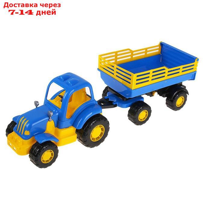 Трактор с прицепом №2 "Крепыш", цвета МИКС - фото 1 - id-p136154537
