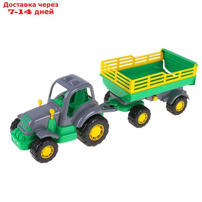 Трактор с прицепом №2 "Крепыш", цвета МИКС - фото 2 - id-p136154537