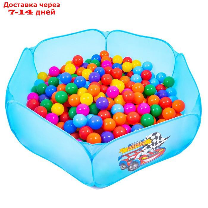 Шарики для сухого бассейна с рисунком, диаметр шара 7,5 см, набор 90 штук, разноцветные - фото 1 - id-p136156131