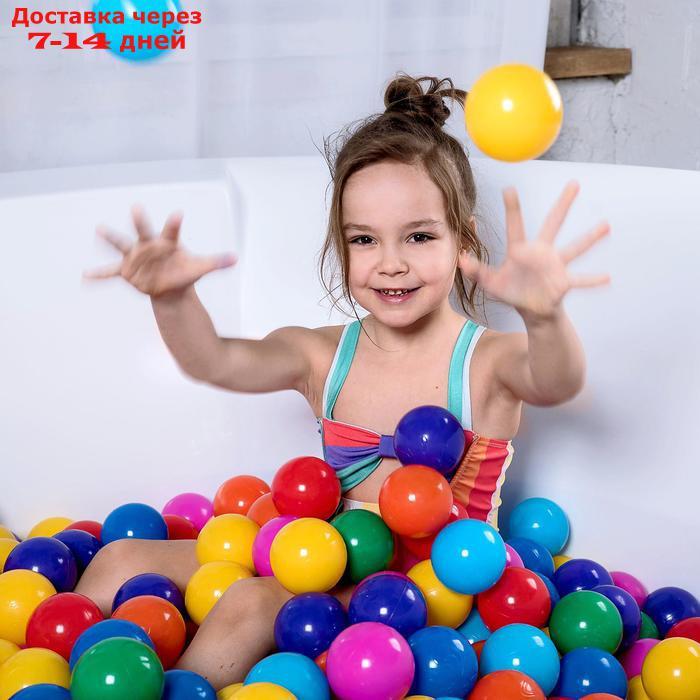 Шарики для сухого бассейна с рисунком, диаметр шара 7,5 см, набор 150 штук, разноцветные - фото 4 - id-p136156133