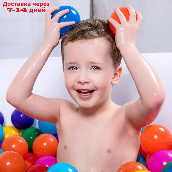 Шарики для сухого бассейна с рисунком, диаметр шара 7,5 см, набор 150 штук, разноцветные - фото 6 - id-p136156133