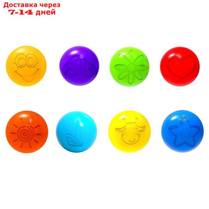 Шарики для сухого бассейна с рисунком, диаметр шара 7,5 см, набор 60 штук, разноцветные - фото 2 - id-p136156135