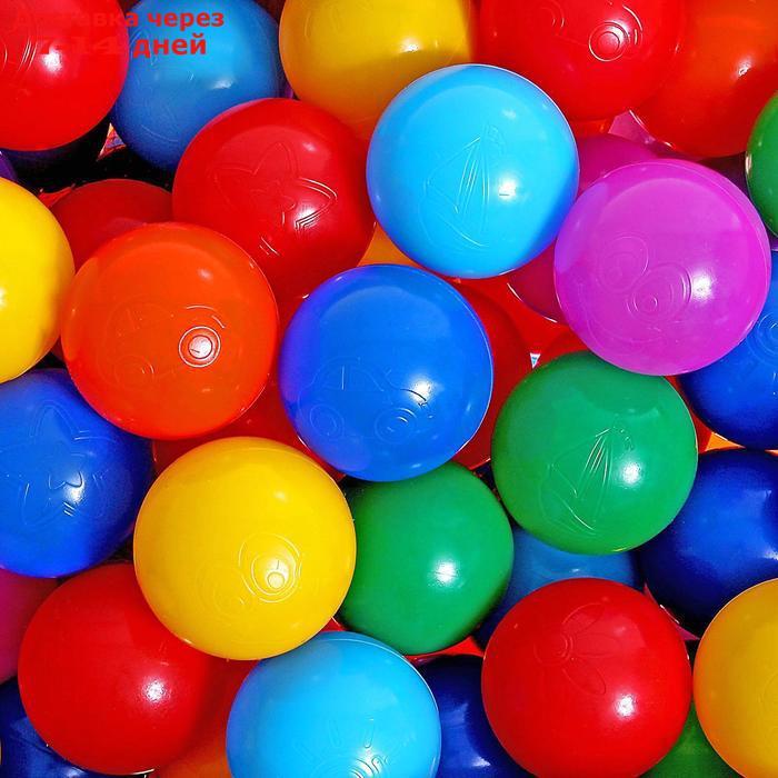 Шарики для сухого бассейна с рисунком, диаметр шара 7,5 см, набор 60 штук, разноцветные - фото 10 - id-p136156135