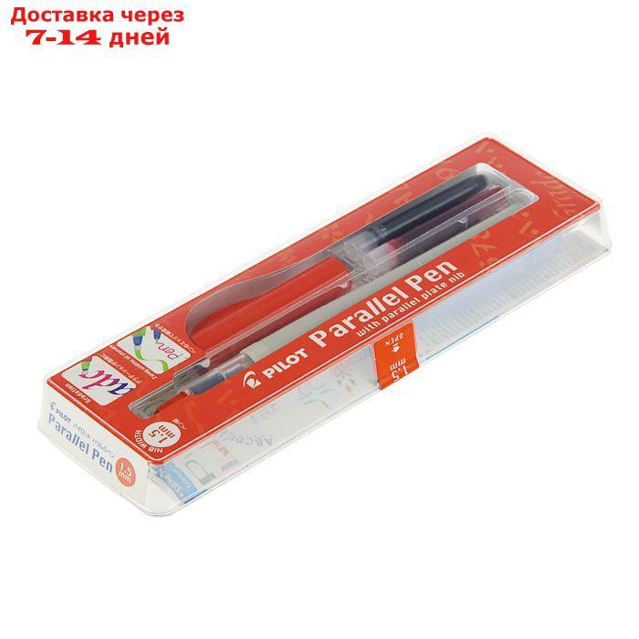 Ручка перьевая для каллиграфии Pilot Parallel Pen, 1.5 мм, (картридж IC-P3), набор в футляре - фото 4 - id-p176444003