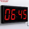 Часы настенные электронные, цифры красные, 26х60 см, фото 3