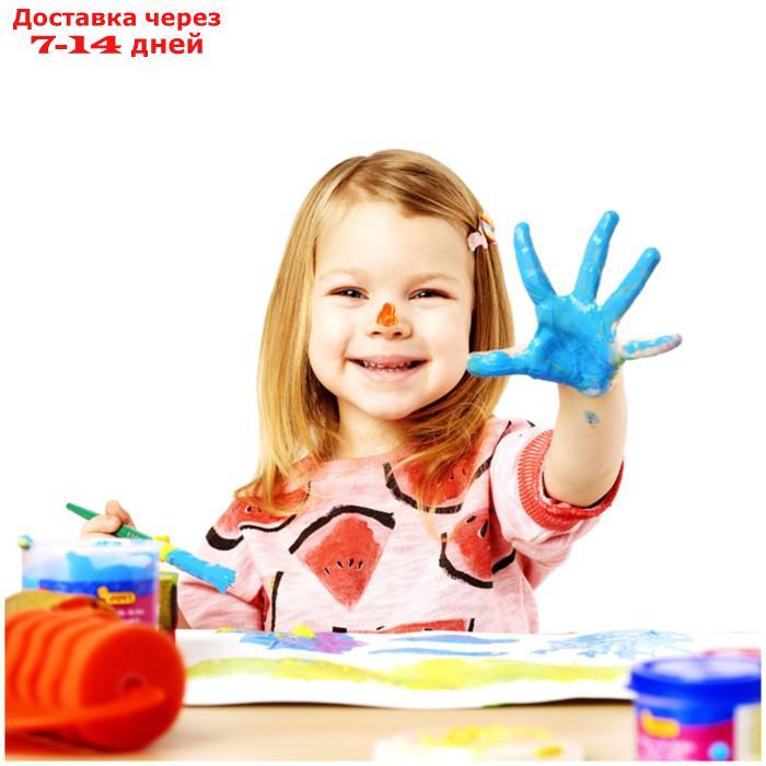Краски пальчиковые, набор 6 цветов х 125 мл, JOVI, для малышей - фото 4 - id-p178318890