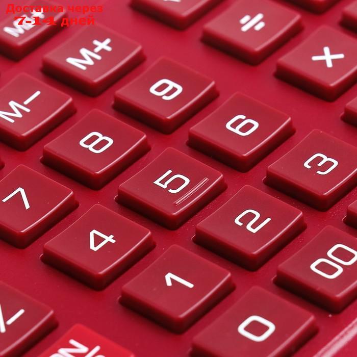 Калькулятор настольный 12-разрядный SDC-888XRD, 158*203*31мм, двойное питание, красный - фото 3 - id-p168941862