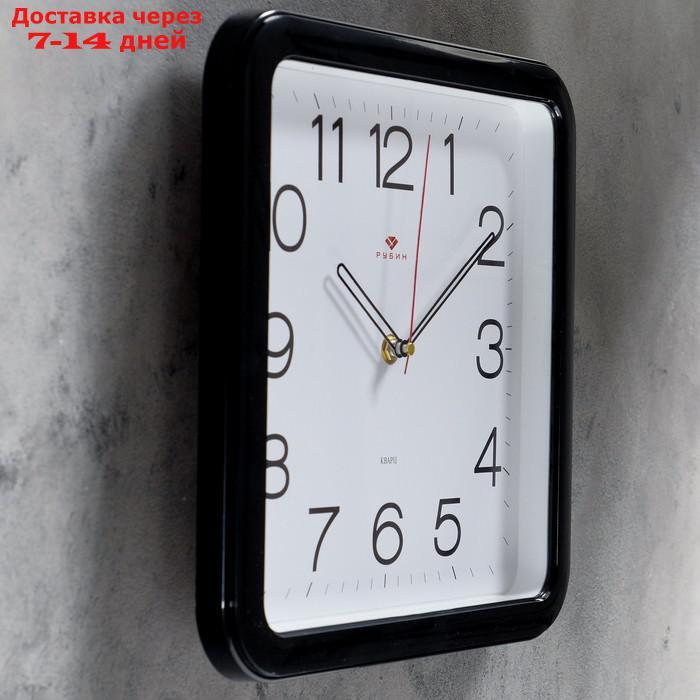 Часы настенные "Классика", квадратные с закруглёнными углами, 30 × 30 см, чёрные - фото 2 - id-p162309180