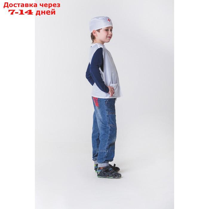 Карнавальный костюм "Доктор", халат, шапка, рост 110-122 см, 4-6 лет - фото 1 - id-p136157265