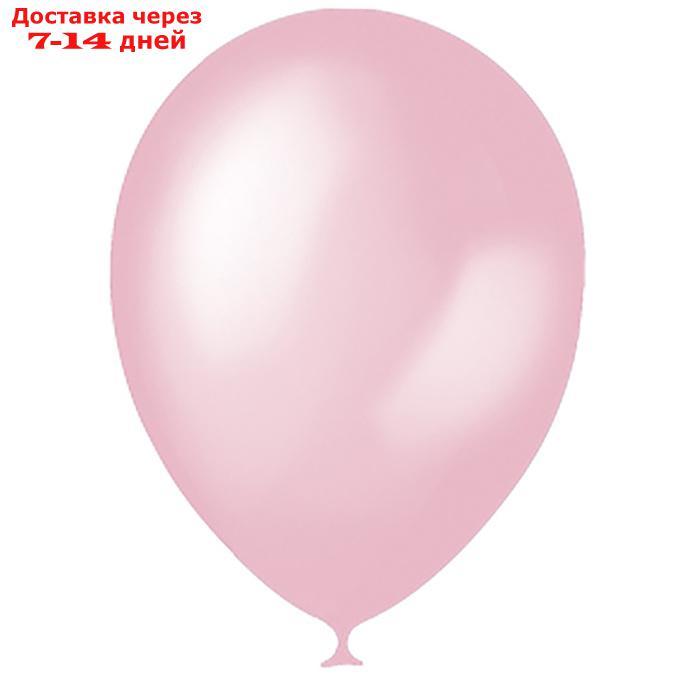 Шар латексный 12", перламутр, набор 100 шт., цвет розовый