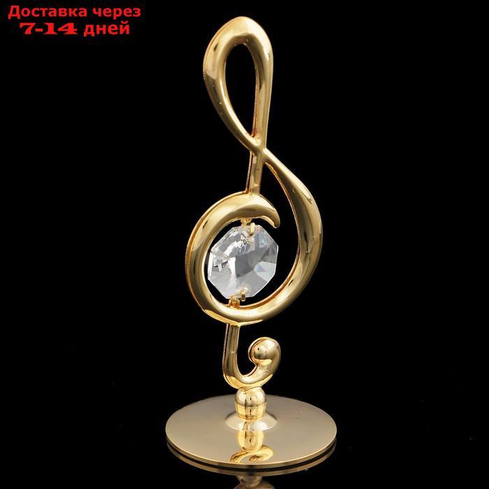 Сувенир "Скрипичный ключ", 3,2×3,2×8 см, с кристаллом Сваровски - фото 3 - id-p177341844
