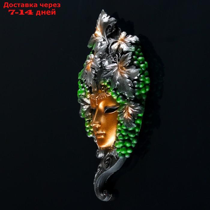 Венецианская маска "Виноград" золото 30см - фото 3 - id-p184829340