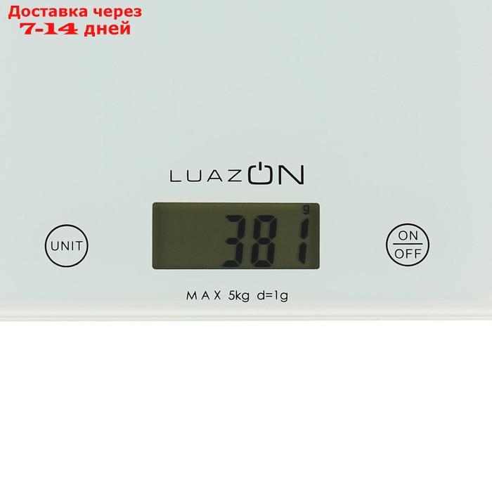 Весы кухонные LuazON LVK-702, электронные, до 7 кг, белые - фото 3 - id-p149631933