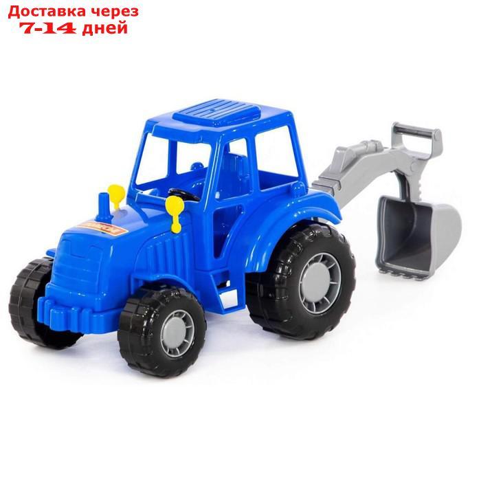 Трактор с лопатой, цвет синий (в сеточке) - фото 1 - id-p156272300