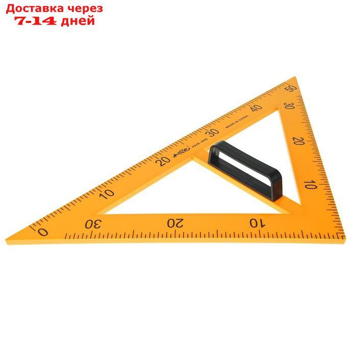 Треугольник для школьной доски, с держателем, прямоугольный, 45° - фото 1 - id-p168942008