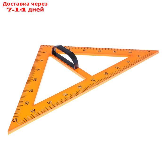 Треугольник для школьной доски, с держателем, прямоугольный, 45° - фото 2 - id-p168942008