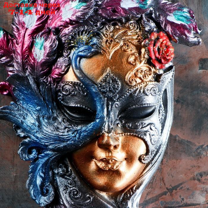 Венецианская маска "Павлин" цветной 35см - фото 10 - id-p163557001