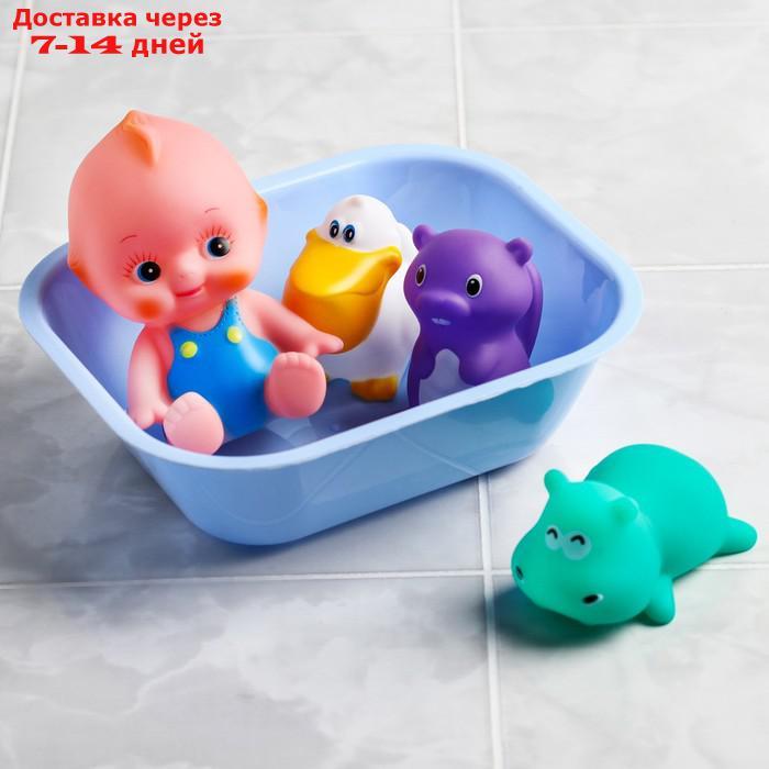 Набор игрушек для игры в ванной "Пупс +3 игрушки в ванне"