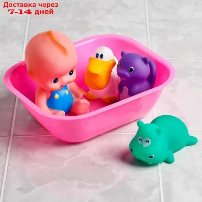 Набор игрушек для игры в ванной "Пупс +3 игрушки в ванне" - фото 4 - id-p177340915