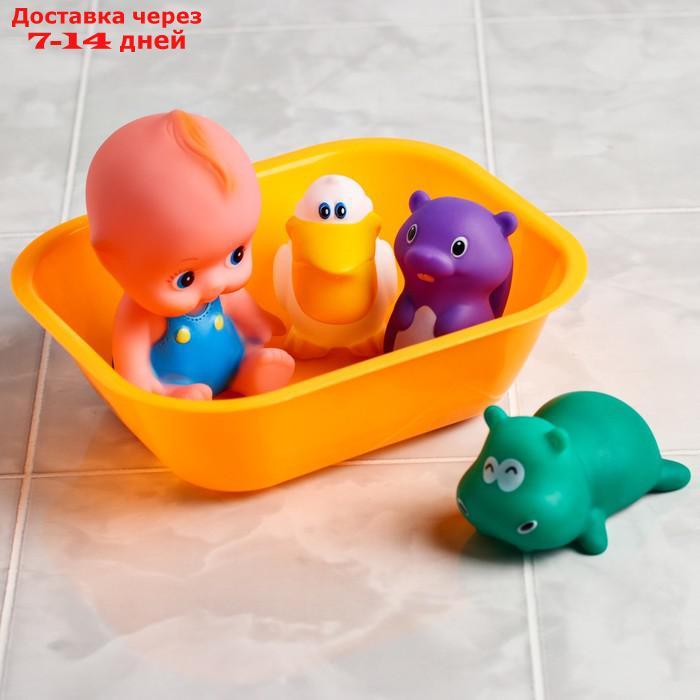 Набор игрушек для игры в ванной "Пупс +3 игрушки в ванне" - фото 5 - id-p177340915