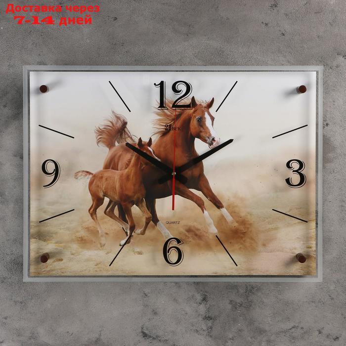 Часы настенные, серия: Животный мир, "Лошадь с жеребёнком", 40х56 см - фото 4 - id-p163556046