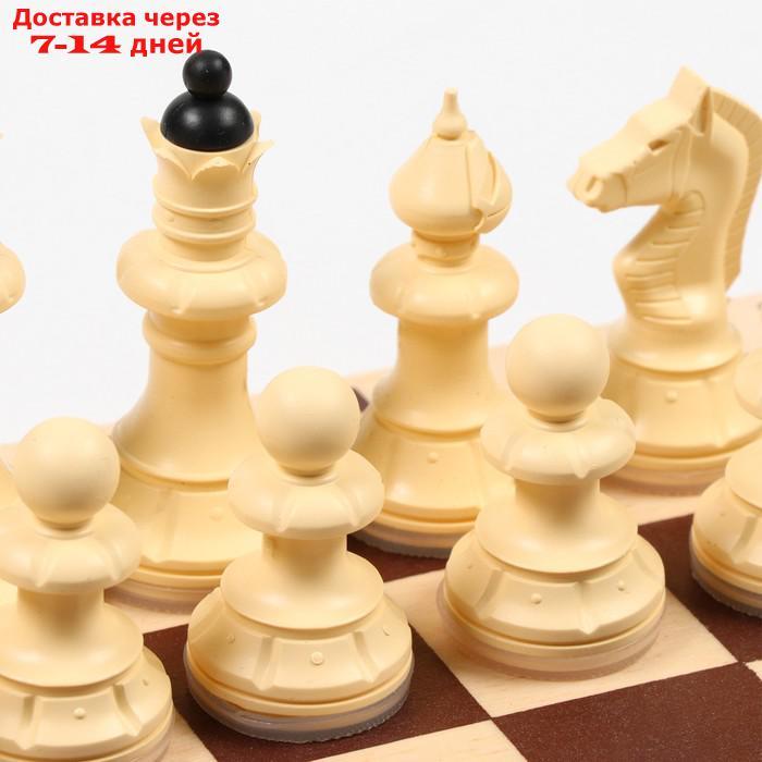 Шахматы (доска дерево 30х30 см, фигуры пластик, король h=7см) - фото 4 - id-p150299594