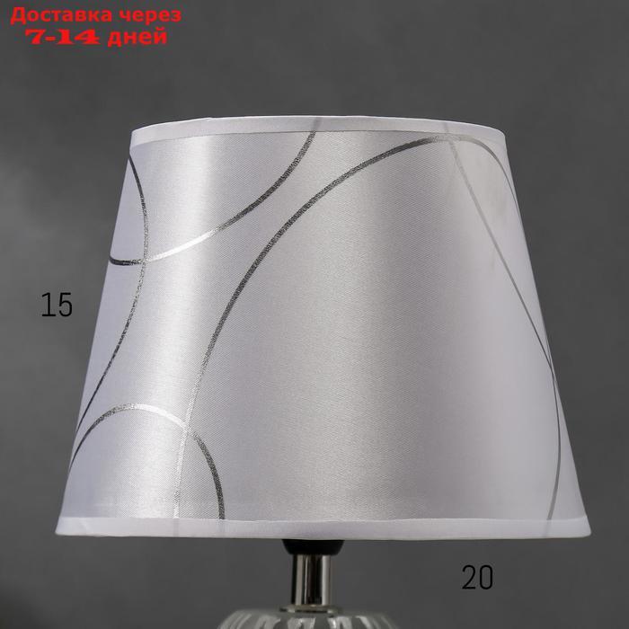 Лампа настольная 16192/1 E14 40Вт серый с серебром 20х20х33 см - фото 4 - id-p172825602