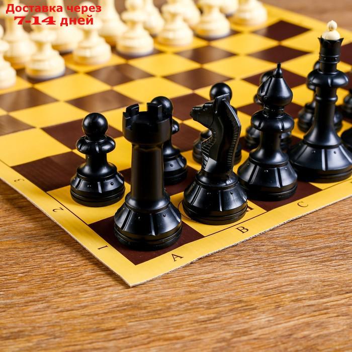 Шахматы "Русские игры" (доска из микрогофры 40х40 см, фигуры пластик, король h=10.2 см) - фото 2 - id-p175027057