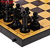 Настольная игра 2 в 1 "Семейная": шахматы обиходные, шашки (доска пластик 30х30 см), фото 2