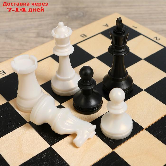 Настольная игра 2 в 1 "Лучший": 29х29 см шахматы, шашки (король h=7.2 см, пешка h=4 см)микс - фото 2 - id-p148582400