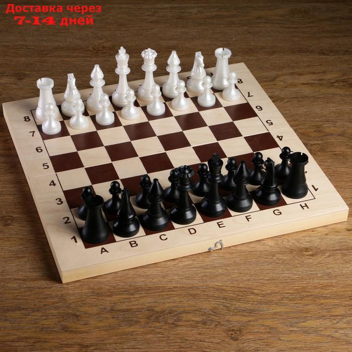 Фигуры шахматные гроссмейстерские пластиковые (король h=10.5 см, пешка h=5 см) - фото 1 - id-p104674947