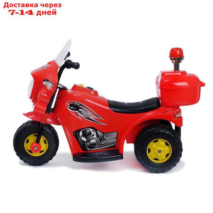 Электромобиль "Мотоцикл шерифа", цвет красный - фото 2 - id-p136221605