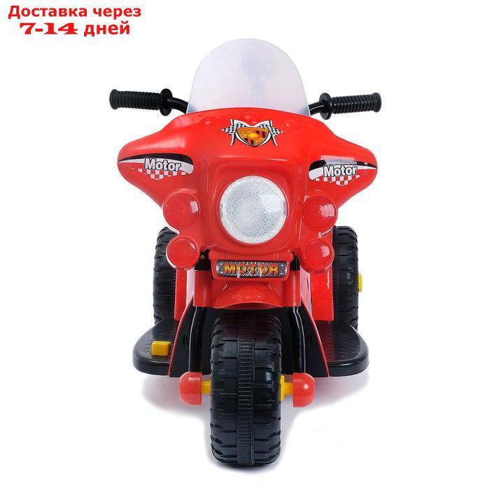 Электромобиль "Мотоцикл шерифа", цвет красный - фото 7 - id-p136221605
