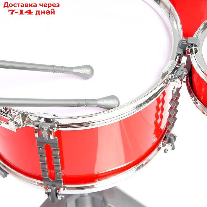 Барабанная установка "Джаз", 5 барабанов, тарелка, палочки - фото 2 - id-p184828979