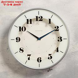 Часы настенные "Классика", плавный ход,  печать по стеклу, d=30.5 см