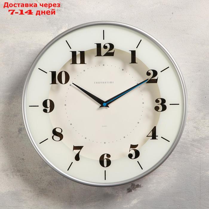 Часы настенные "Классика", плавный ход, печать по стеклу, d=30.5 см - фото 1 - id-p168457674