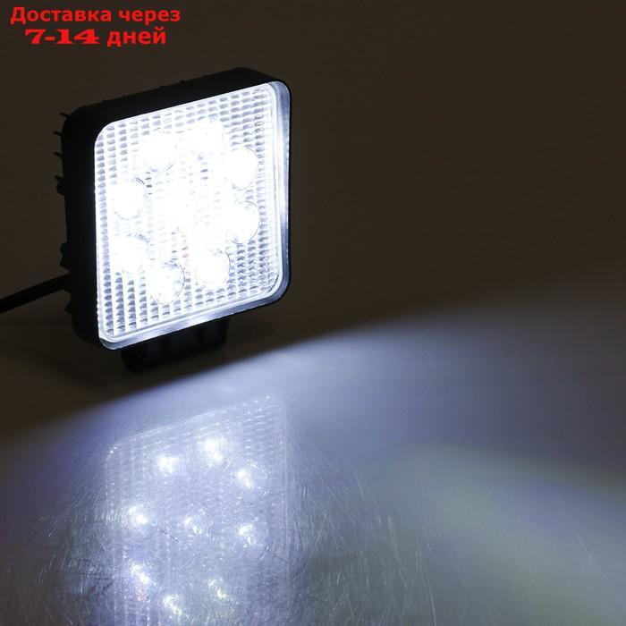 Противотуманная фара 9 LED, IP67, 27 Вт, 12 В, 1890 Лм, 5000 К, направленный свет - фото 2 - id-p153842564