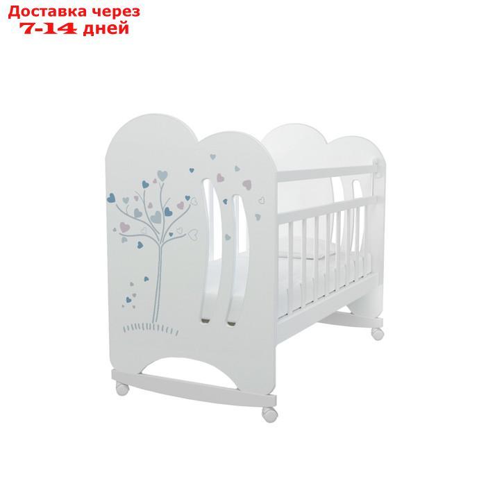 Кровать детская WIND TREE колесо-качалка, цвет белый - фото 2 - id-p155334908