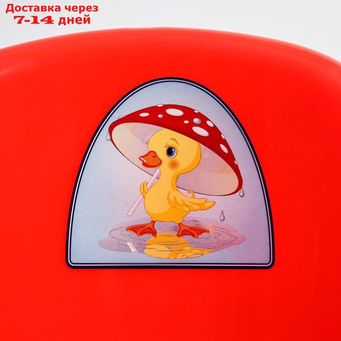 Горшок детский антискользящий "Комфорт" с крышкой, съёмная чаша, цвет красный - фото 5 - id-p153842838