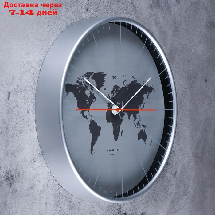Часы настенные, серия: Интерьер "Материки", d=30.5 см - фото 2 - id-p165617714