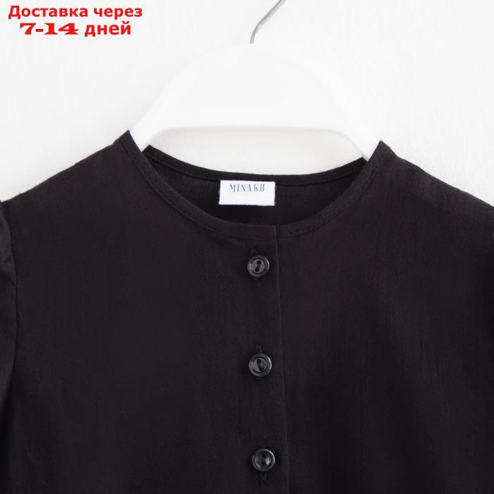 Платье для девочки MINAKU: Cotton collection, цвет чёрный, рост 110 см - фото 8 - id-p159653198