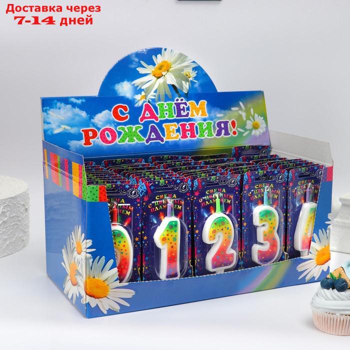 Шоу-бокс со свечами для торта цифры "Цветное пламя" 50 штук - фото 7 - id-p164617245